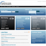 Customer Control Panel Main Page