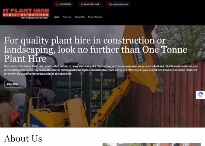 One Tonne Plant Hire Northamptonshire